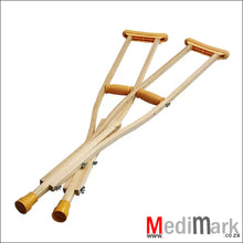 Load image into Gallery viewer, CRUTCHES WOODEN HEIGHT ADJUSTABLE