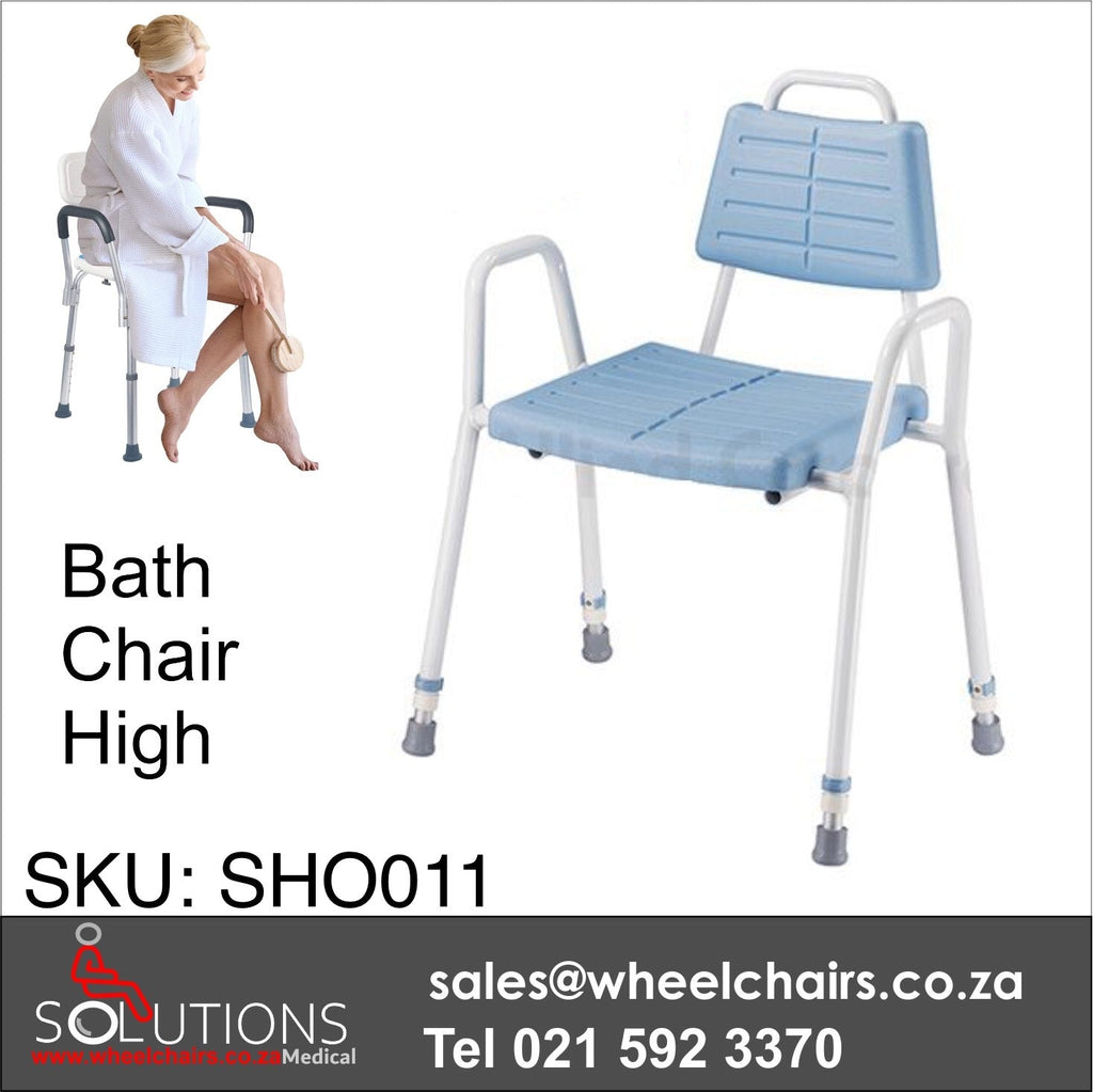 High Shower Chair with Backrest