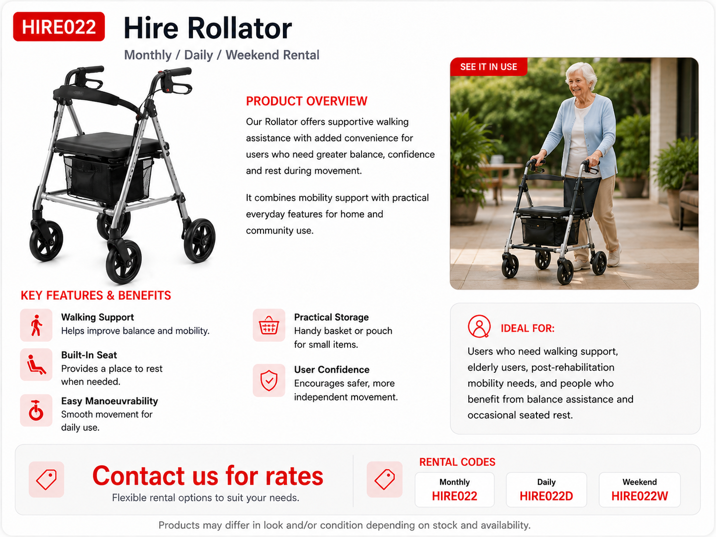 Hire Medical Rollator