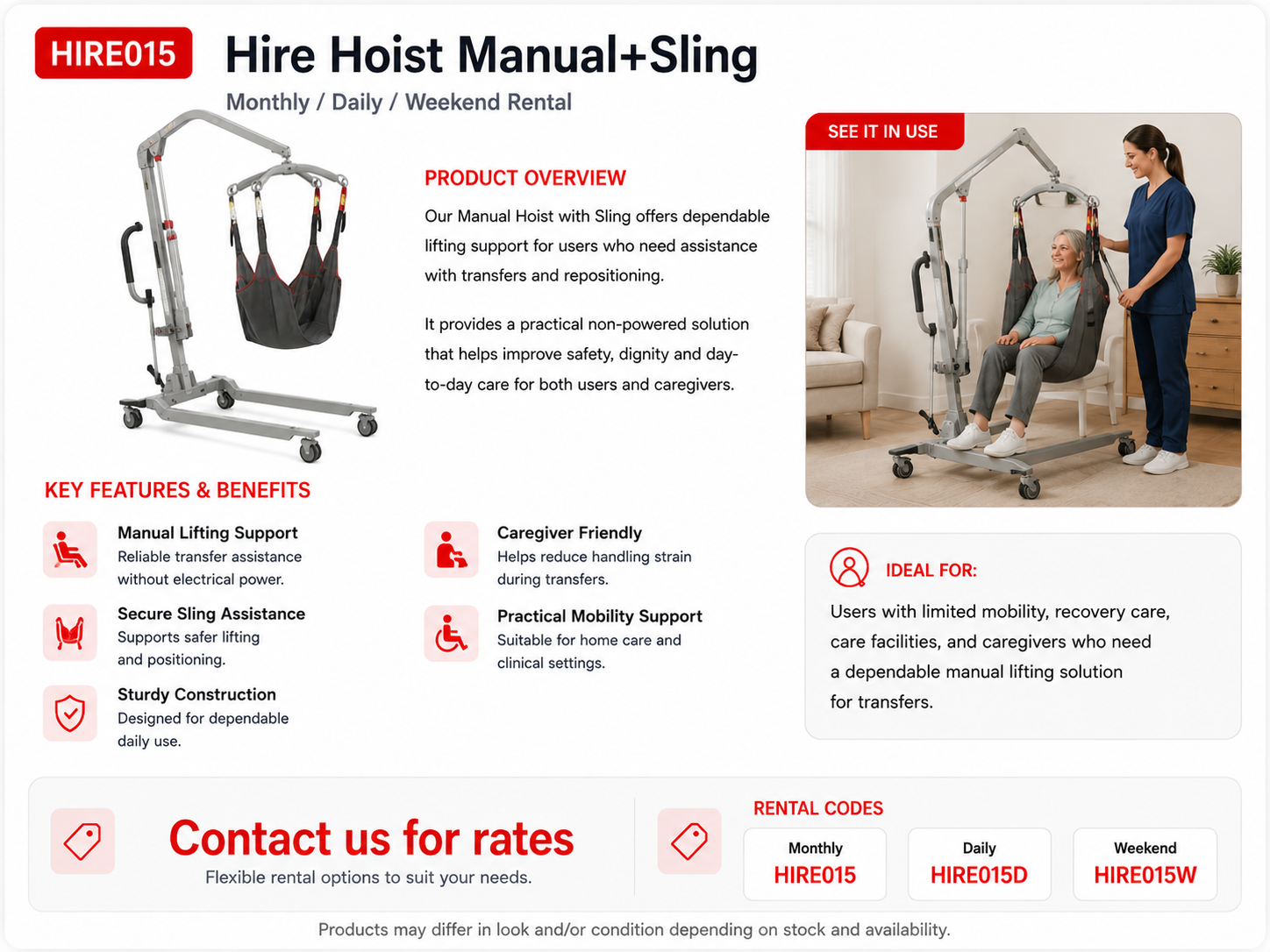 Medical Hoist Rental