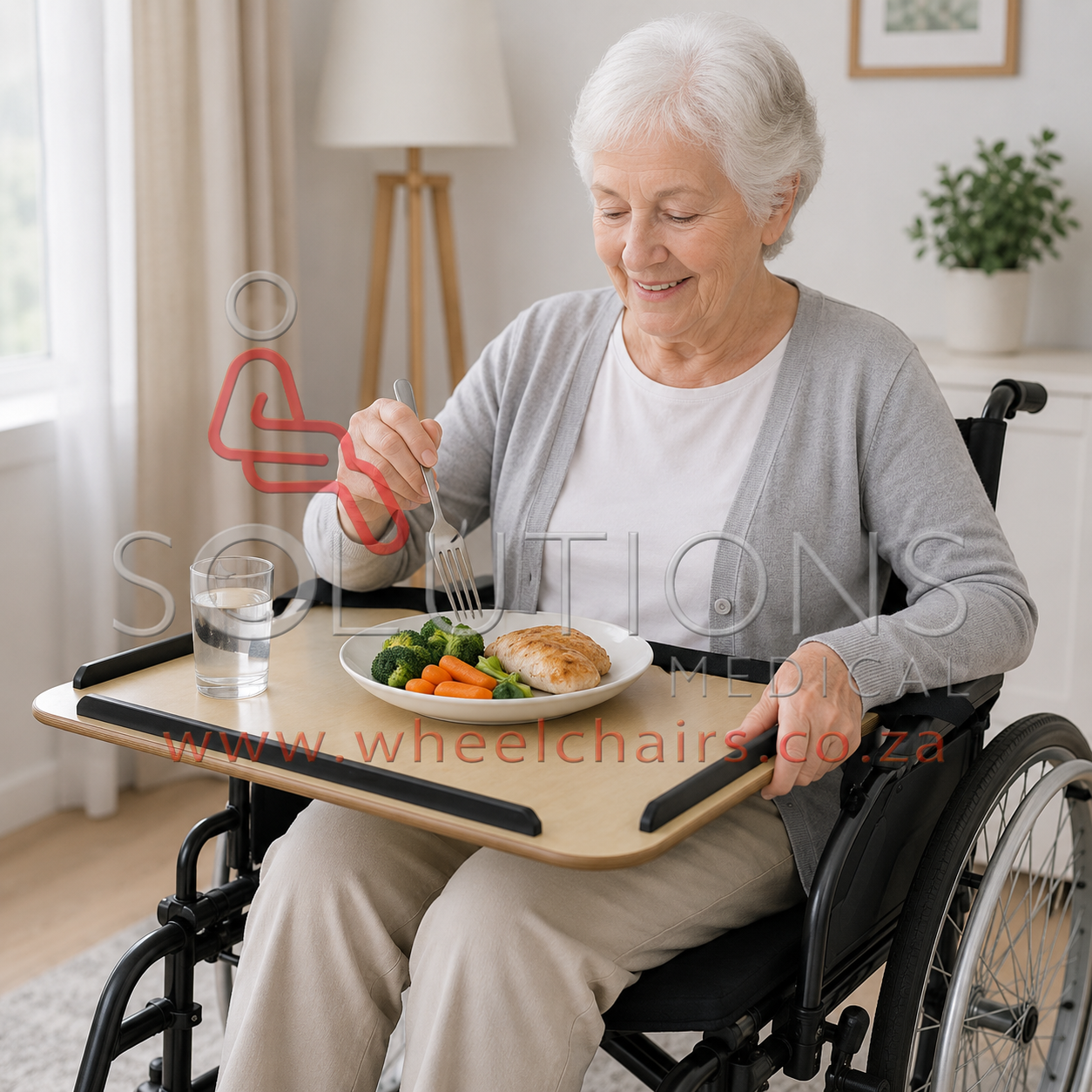 Wooden Wheelchair Tray Table