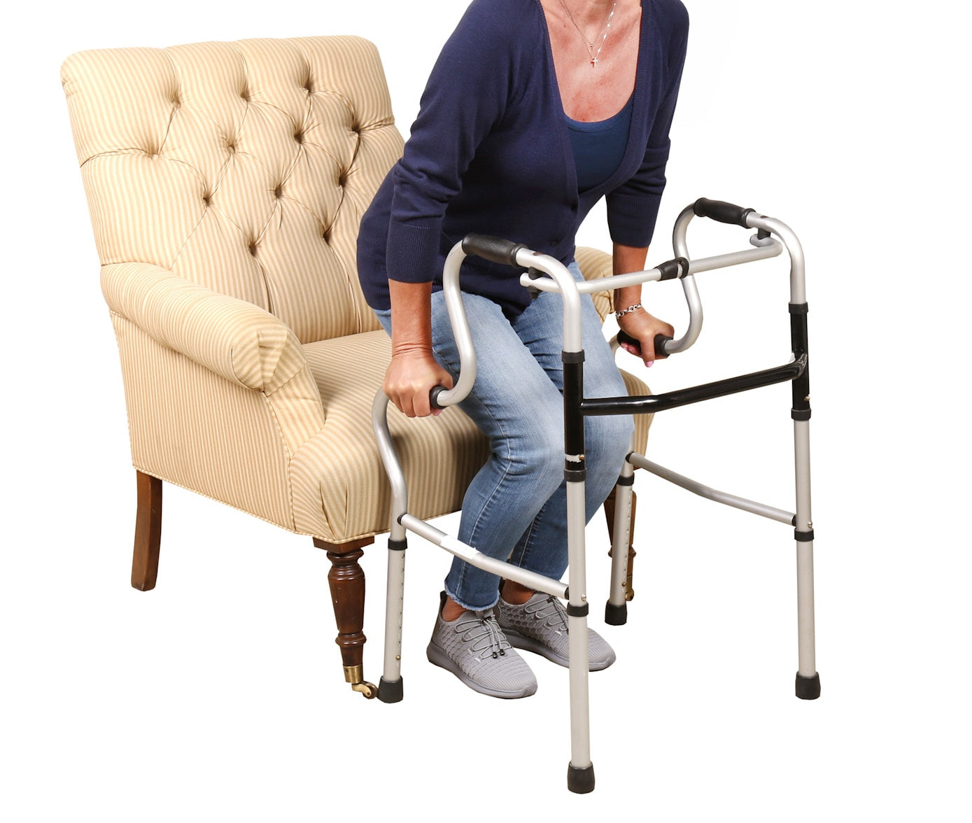 WALKER ALUMINIUM DUAL RISE FOLDING WITH WHEELS