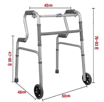 WALKER ALUMINIUM DUAL RISE FOLDING WITH WHEELS
