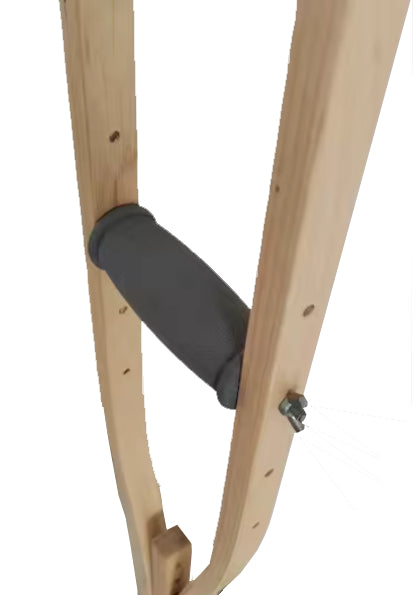 CRUTCHES WOODEN HEIGHT ADJUSTABLE