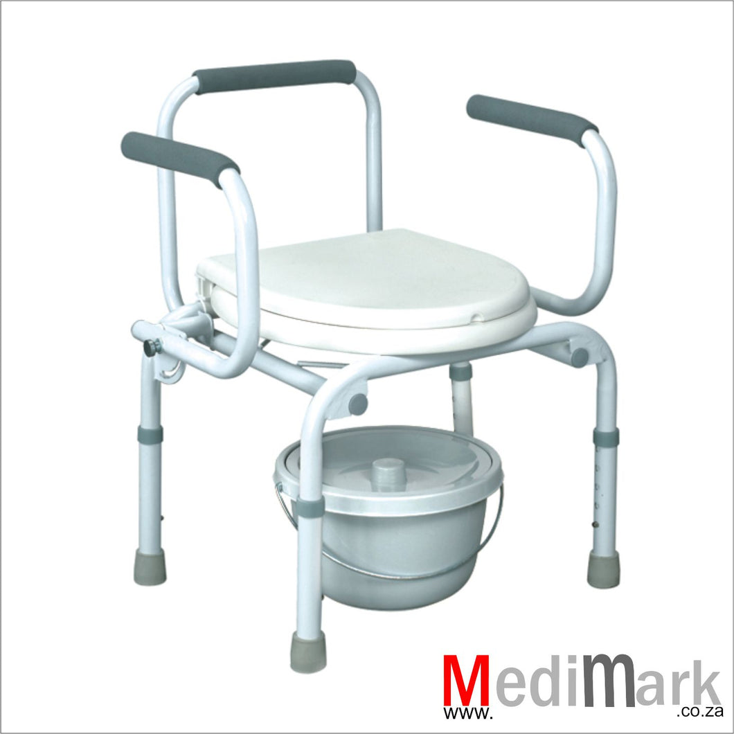 Commode std with drop down armrests