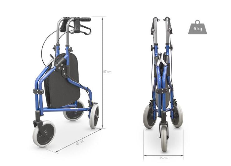 Walker Rollator Tri wheeler