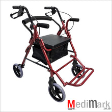 Load image into Gallery viewer, Rollator dual function chair and walker
