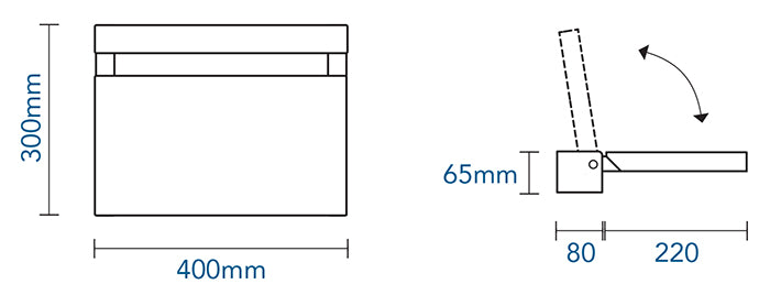 SHOWER SEAT PLAIN STAINLESS STEEL FOLD UP